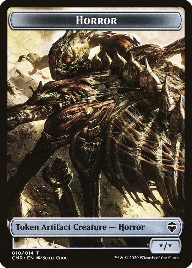 Horror // Zombie Token [Commander Legends Tokens] | Tabernacle Games