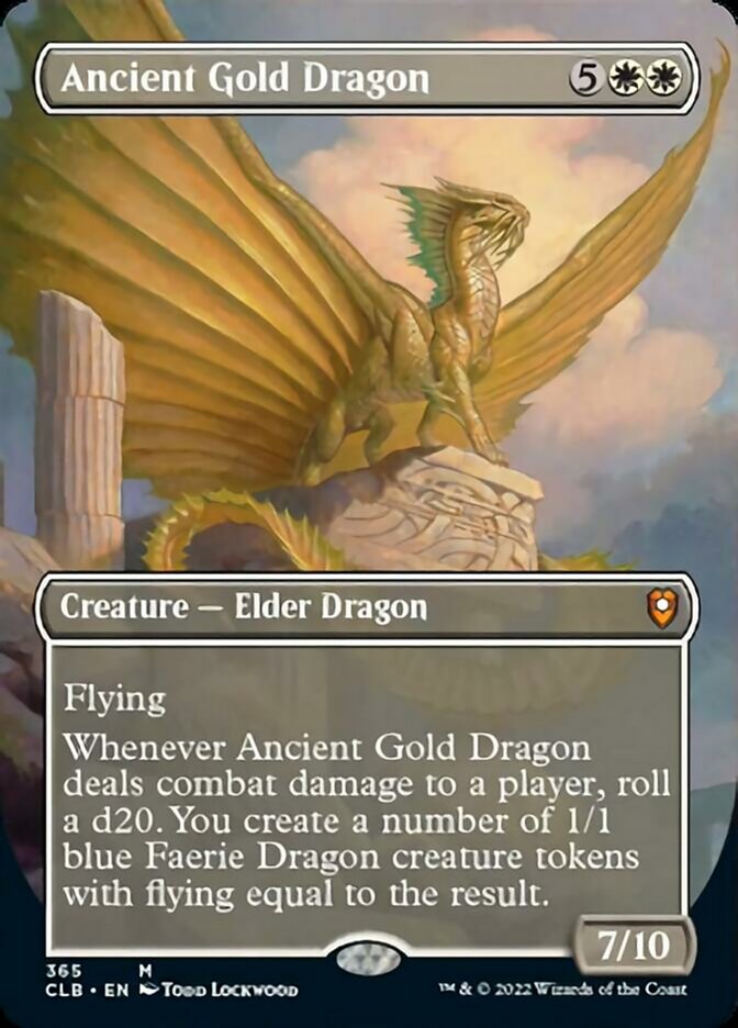 Ancient Gold Dragon (Borderless Alternate Art) [Commander Legends: Battle for Baldur's Gate] | Tabernacle Games