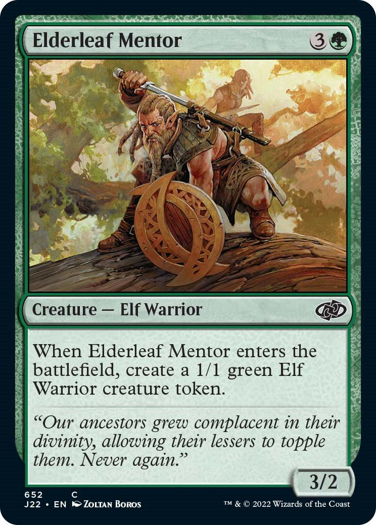 Elderleaf Mentor [Jumpstart 2022] | Tabernacle Games