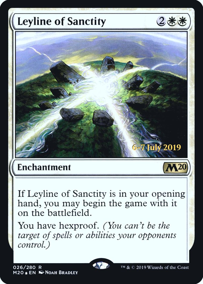 Leyline of Sanctity  [Core Set 2020 Prerelease Promos] | Tabernacle Games