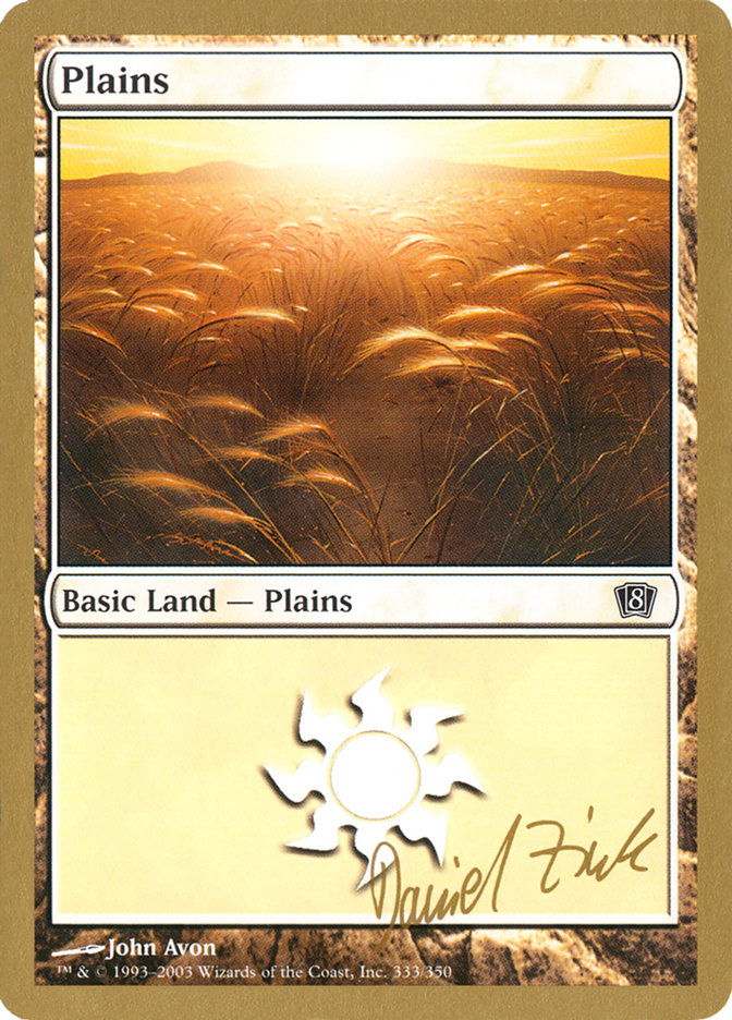 Plains (dz333) (Daniel Zink) [World Championship Decks 2003] | Tabernacle Games