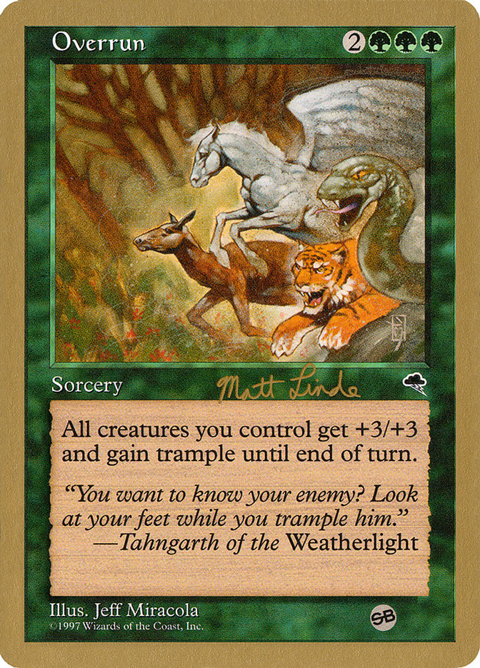 Overrun (Matt Linde) (SB) [World Championship Decks 1999] | Tabernacle Games