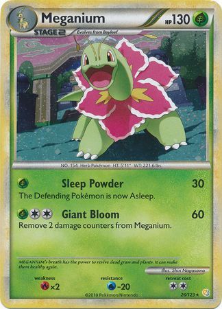 Meganium (26/123) (Cracked Ice Holo) [HeartGold & SoulSilver: Base Set] | Tabernacle Games