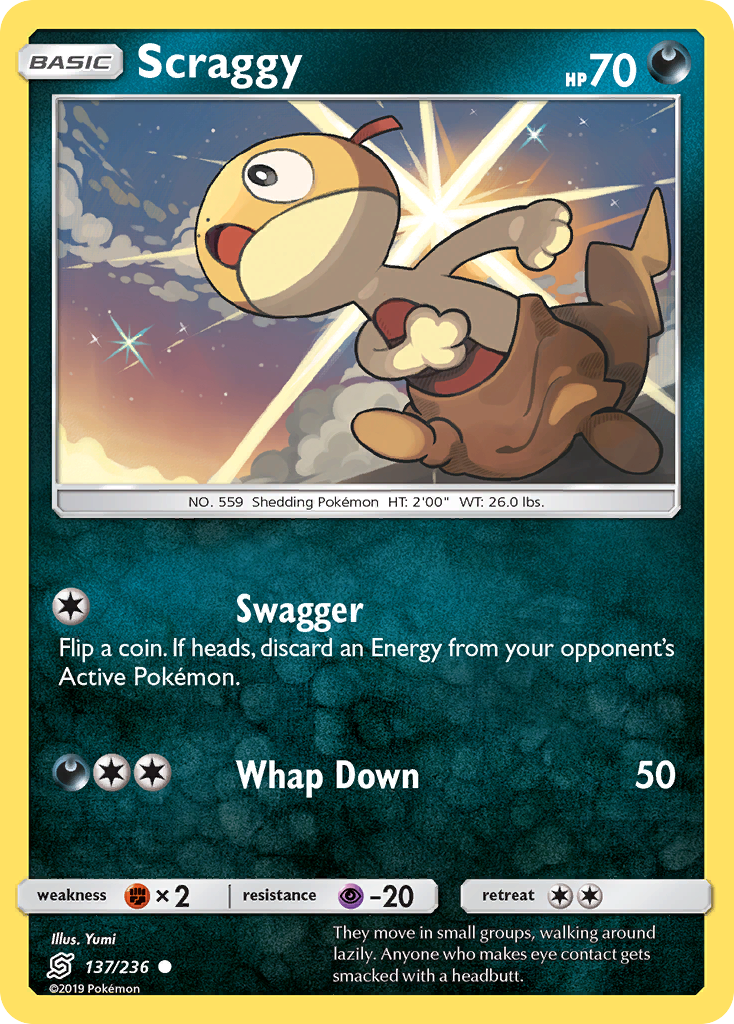 Scraggy (137/236) [Sun & Moon: Unified Minds] | Tabernacle Games