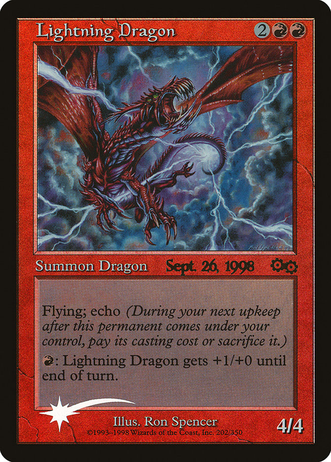 Lightning Dragon [Urza's Saga Promos] | Tabernacle Games