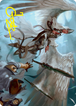 Angelic Quartermaster Art Card (Gold-Stamped Signature) [Innistrad: Crimson Vow Art Series] | Tabernacle Games