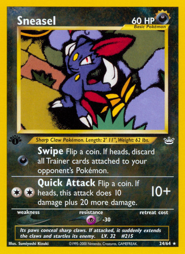 Sneasel (24/64) [Neo Revelation 1st Edition] | Tabernacle Games