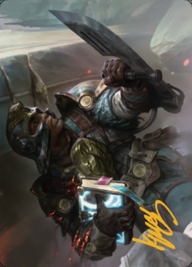 Retrieval Agent Art Card (Gold-Stamped Signature) [The Brothers' War Art Series] | Tabernacle Games