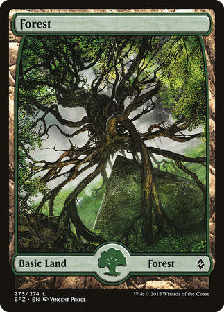 Forest (273) - Full Art [Battle for Zendikar] | Tabernacle Games