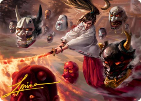 Unquenchable Fury Art Card (Gold-Stamped Signature) [Kamigawa: Neon Dynasty Art Series] | Tabernacle Games