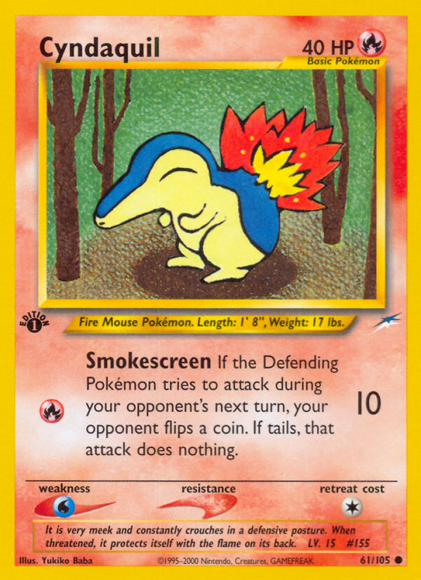 Cyndaquil (61/105) [Neo Destiny 1st Edition] | Tabernacle Games