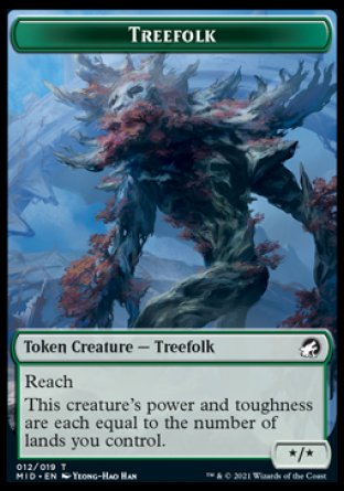 Treefolk Token [Innistrad: Midnight Hunt Tokens] | Tabernacle Games