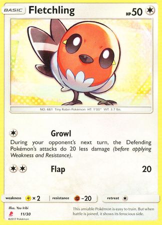 Fletchling (11/30) [Sun & Moon: Trainer Kit - Lycanroc] | Tabernacle Games