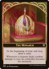 The Monarch // Golem Double-Sided Token [Phyrexia: All Will Be One Commander Tokens] | Tabernacle Games