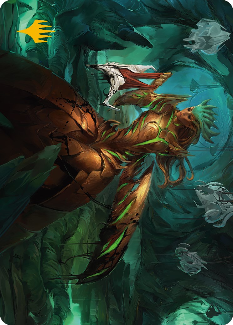Glissa Sunslayer Art Card (Gold-Stamped Signature) [Phyrexia: All Will Be One Art Series] | Tabernacle Games
