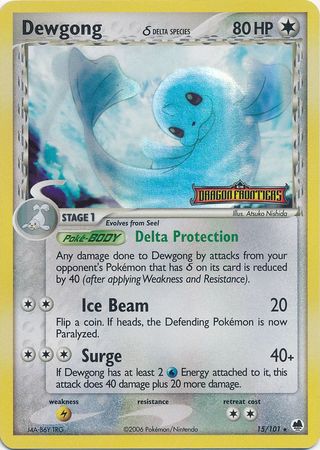 Dewgong (15/101) (Delta Species) (Stamped) [EX: Dragon Frontiers] | Tabernacle Games