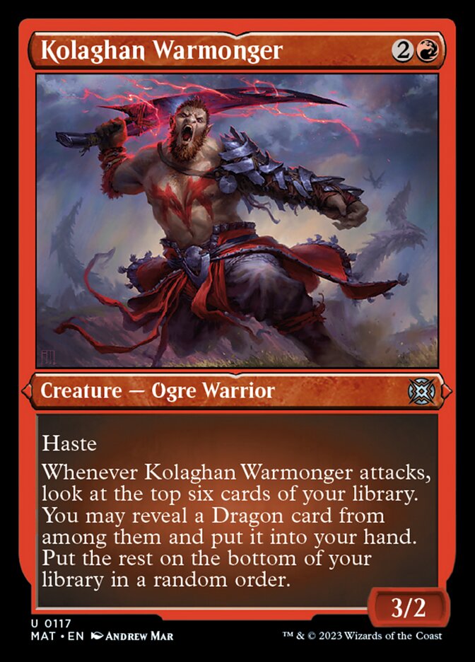 Kolaghan Warmonger (Foil Etched) [March of the Machine: The Aftermath] | Tabernacle Games