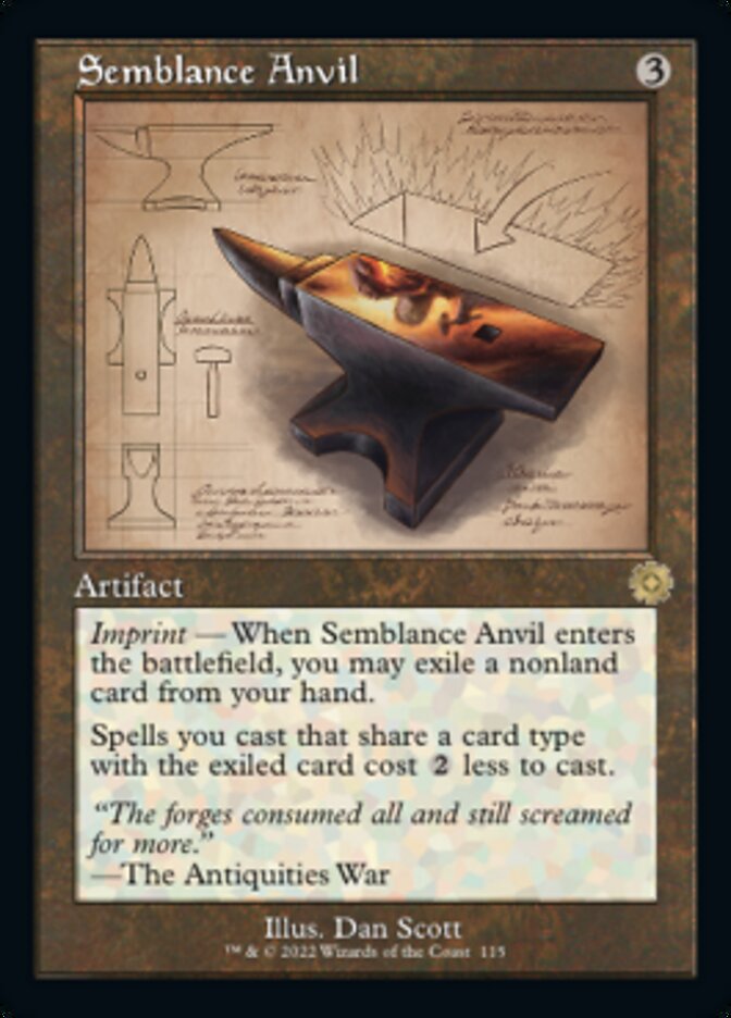 Semblance Anvil (Retro Schematic) [The Brothers' War Retro Artifacts] | Tabernacle Games