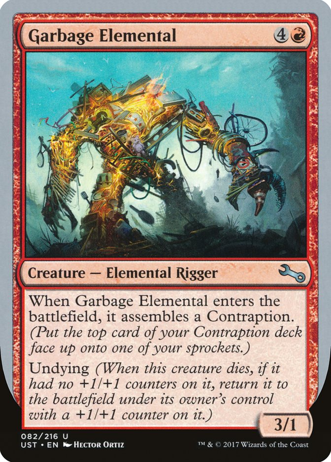 Garbage Elemental (3/1 Creature) [Unstable] | Tabernacle Games