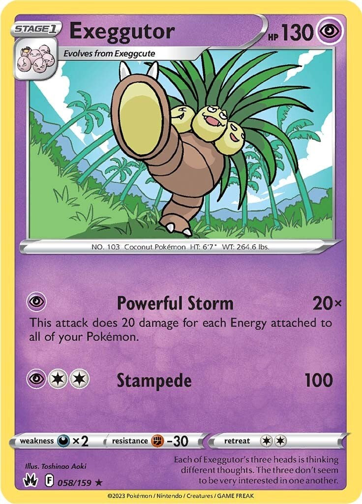 Exeggutor (058/159) [Sword & Shield: Crown Zenith] | Tabernacle Games