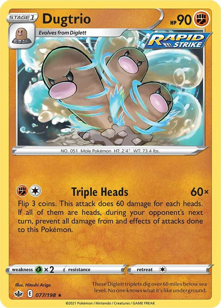 Dugtrio (077/198) [Sword & Shield: Chilling Reign] | Tabernacle Games