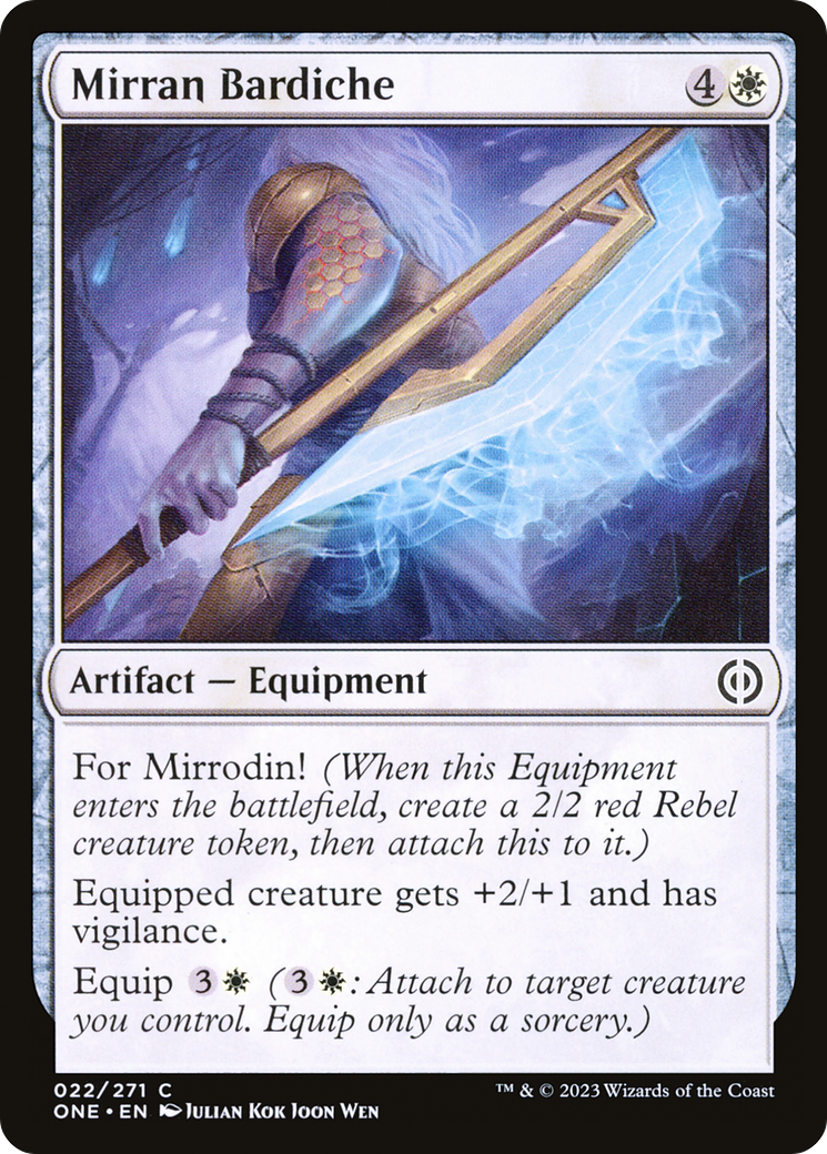 Mirran Bardiche [Phyrexia: All Will Be One] | Tabernacle Games