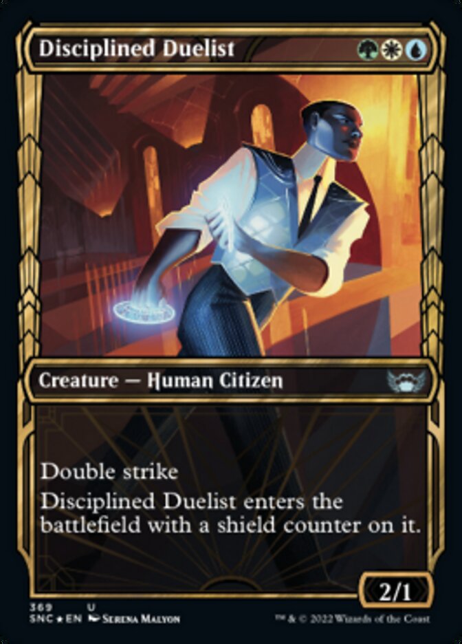 Disciplined Duelist (Showcase Golden Age Gilded Foil) [Streets of New Capenna] | Tabernacle Games
