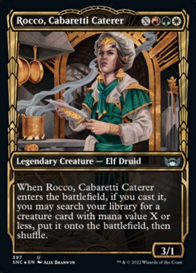 Rocco, Cabaretti Caterer (Showcase Golden Age Gilded Foil) [Streets of New Capenna] | Tabernacle Games