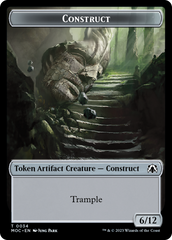 Phyrexian Golem // Construct Double-Sided Token [March of the Machine Commander Tokens] | Tabernacle Games