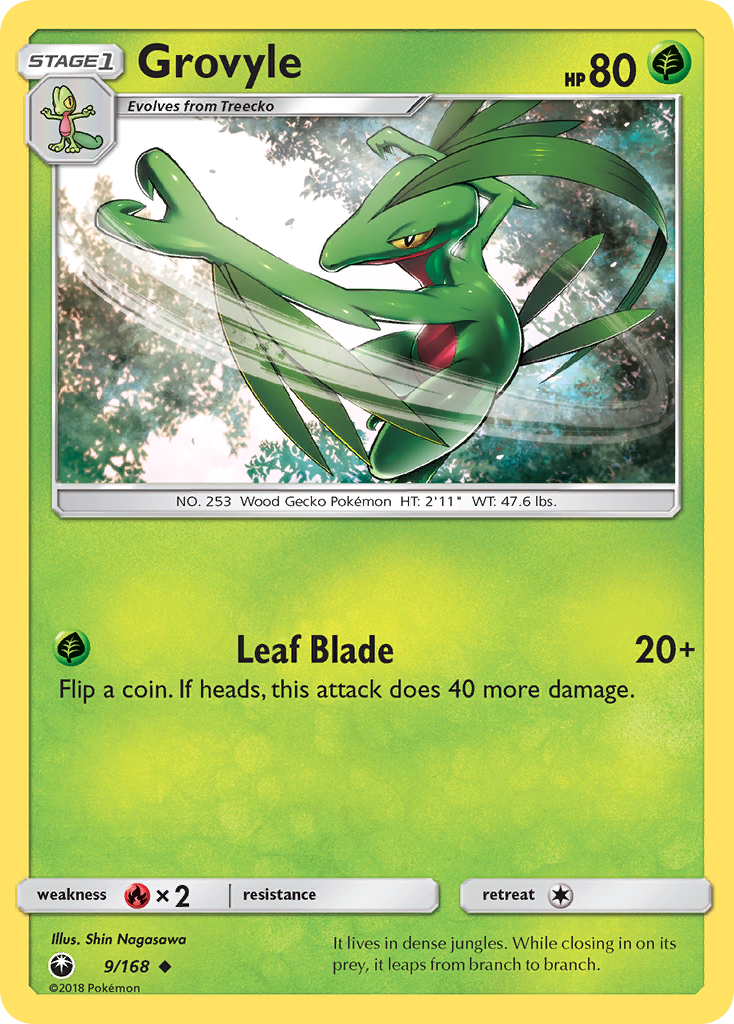 Grovyle (9/168) [Sun & Moon: Celestial Storm] | Tabernacle Games