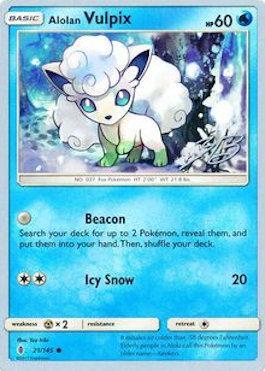 Alolan Vulpix (21/145) (Ice Path FTW - Zachary Bokhari) [World Championships 2017] | Tabernacle Games