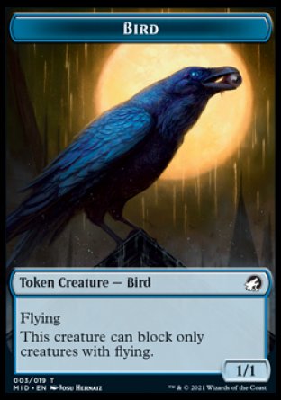 Bird Token [Innistrad: Midnight Hunt Tokens] | Tabernacle Games