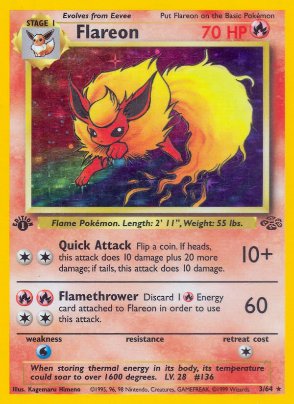 Flareon (3/64) [Jungle 1st Edition] | Tabernacle Games