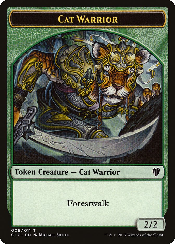Cat Warrior Token [Commander 2017 Tokens] | Tabernacle Games