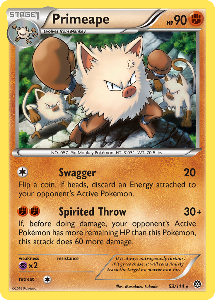 Primeape (53/114) [XY: Steam Siege] | Tabernacle Games