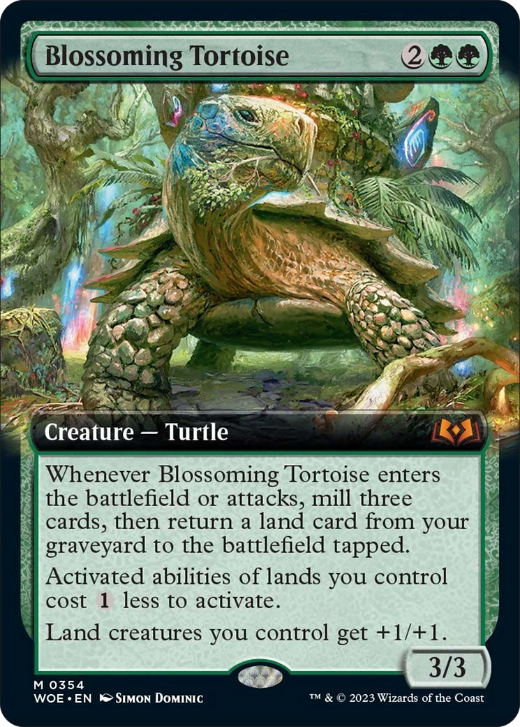 Blossoming Tortoise (Extended Art) [Wilds of Eldraine] | Tabernacle Games