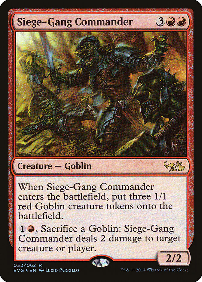 Siege-Gang Commander (Elves vs. Goblins) [Duel Decks Anthology] | Tabernacle Games