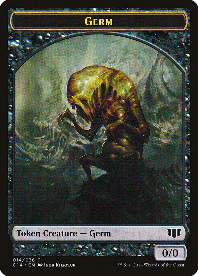 Germ // Zombie (016/036) Double-sided Token [Commander 2014 Tokens] | Tabernacle Games