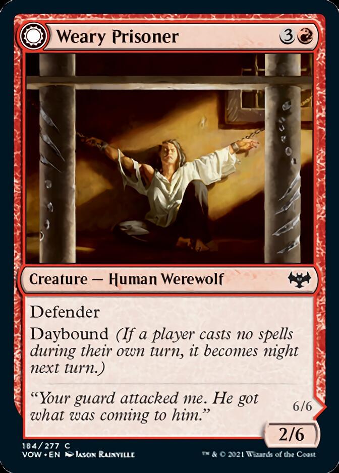 Weary Prisoner // Wrathful Jailbreaker [Innistrad: Crimson Vow] | Tabernacle Games