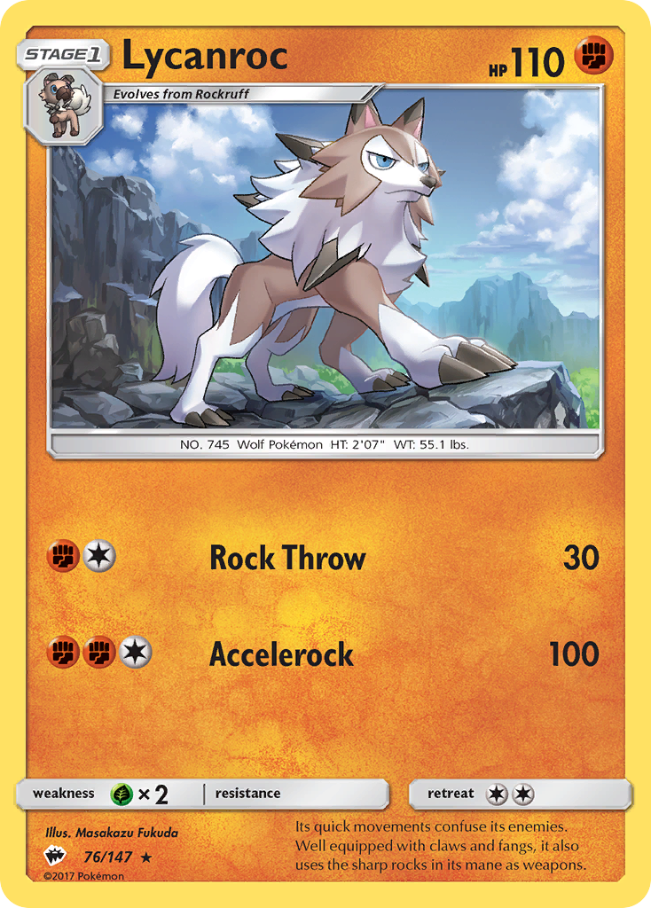 Lycanroc (76/147) [Sun & Moon: Burning Shadows] | Tabernacle Games