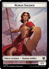 Pirate // Human Soldier Double-Sided Token [Wilds of Eldraine Commander Tokens] | Tabernacle Games