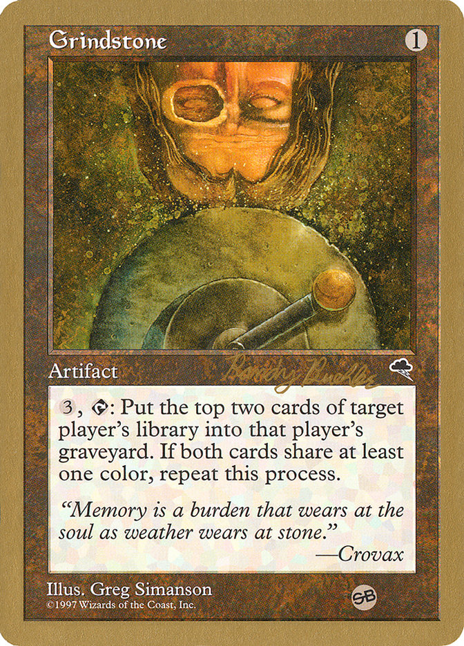 Grindstone (Randy Buehler) (SB) [World Championship Decks 1998] | Tabernacle Games
