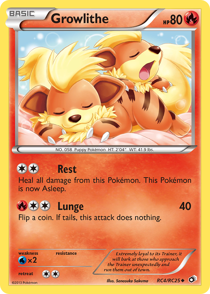 Growlithe (RC4/RC25) [Black & White: Legendary Treasures] | Tabernacle Games