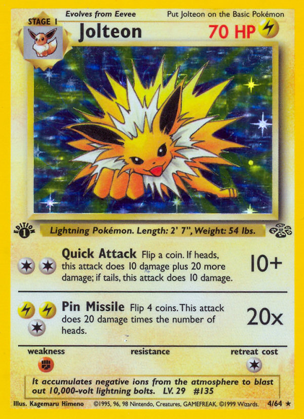 Jolteon (4/64) [Jungle 1st Edition] | Tabernacle Games