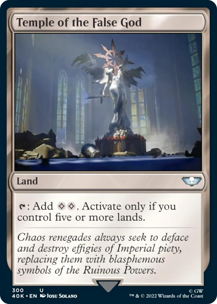 Temple of the False God (Surge Foil) [Universes Beyond: Warhammer 40,000] | Tabernacle Games