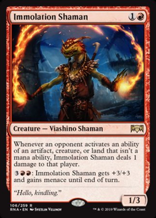 Immolation Shaman [Ravnica Allegiance] | Tabernacle Games
