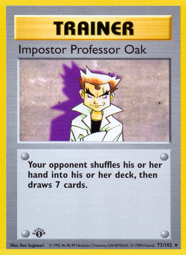 Impostor Professor Oak (73/102) (Shadowless) [Base Set 1st Edition] | Tabernacle Games