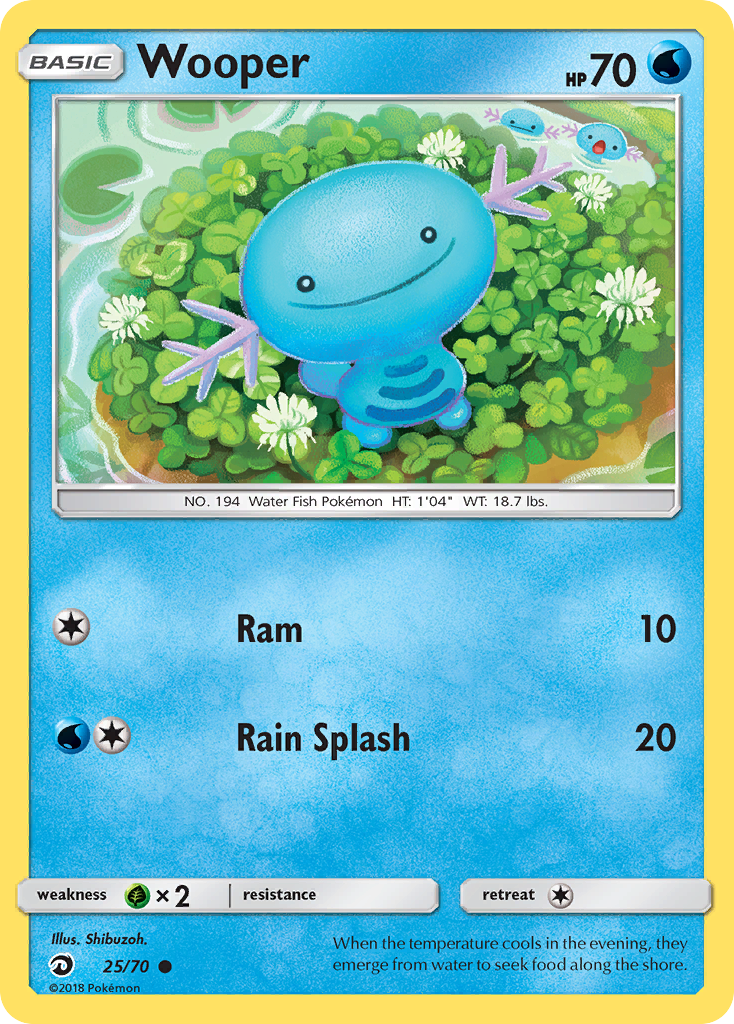 Wooper (25/70) [Sun & Moon: Dragon Majesty] | Tabernacle Games