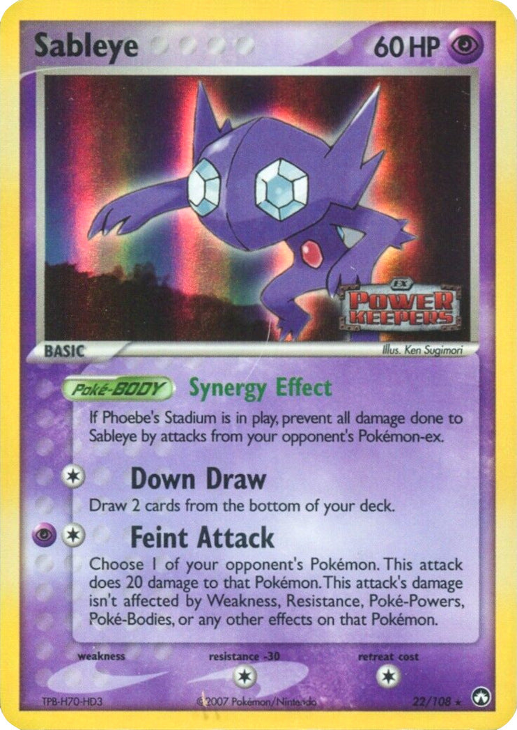 Sableye (22/108) (Stamped) [EX: Power Keepers] | Tabernacle Games