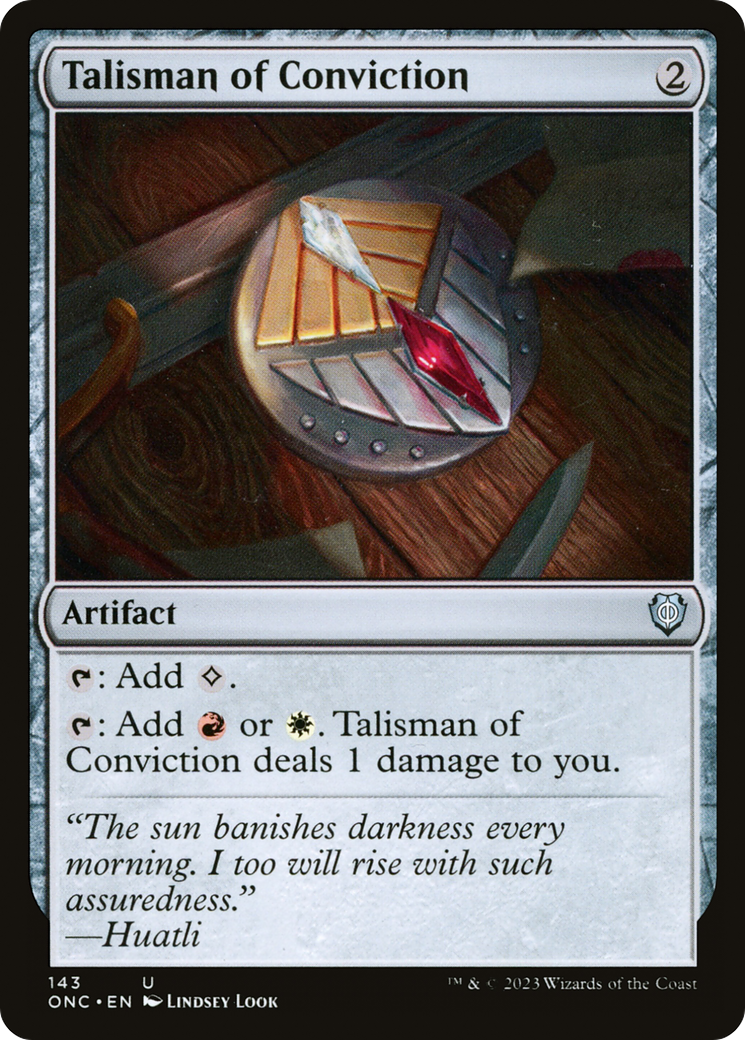 Talisman of Conviction [Phyrexia: All Will Be One Commander] | Tabernacle Games